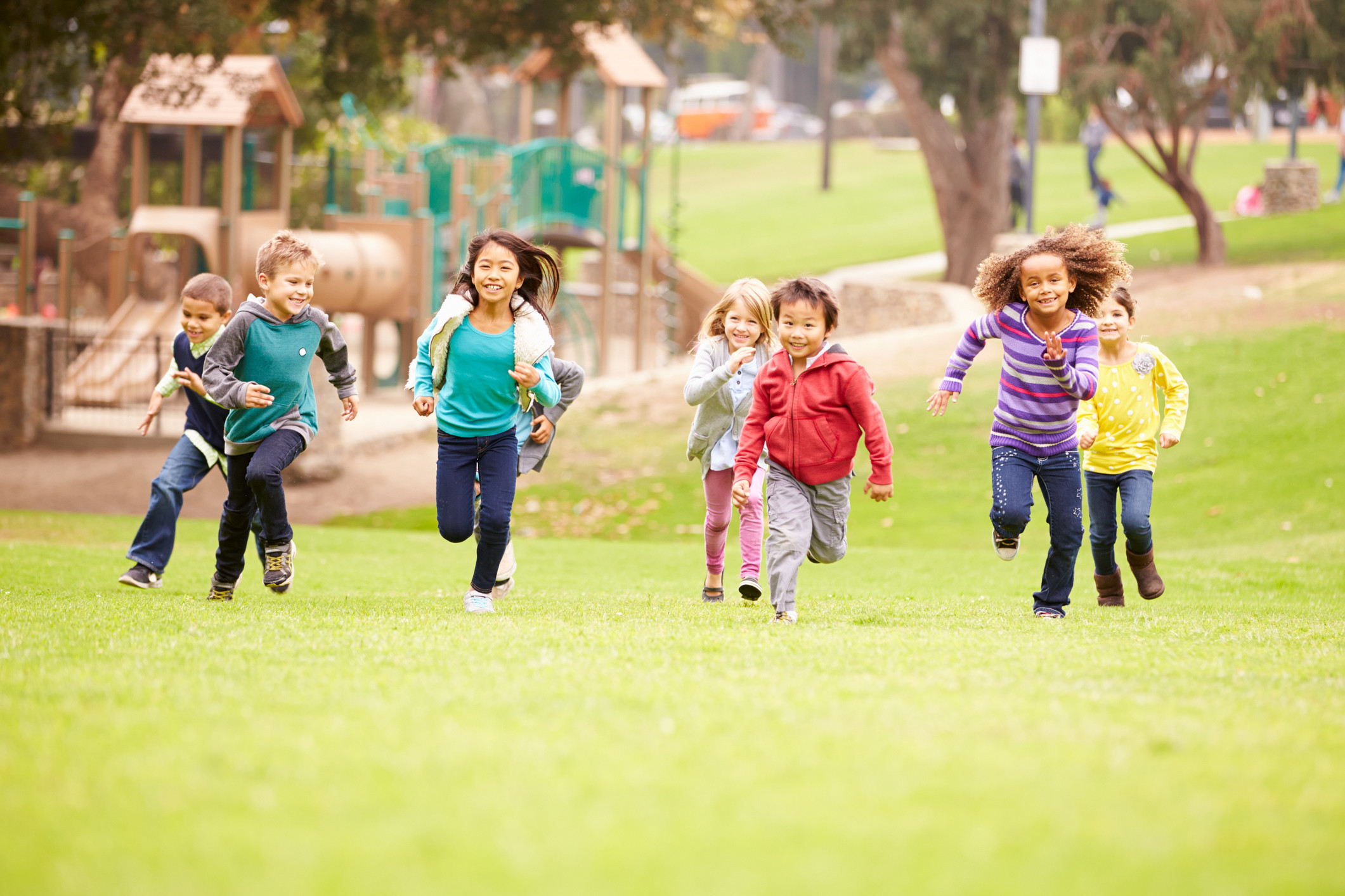 Children on outdoor adventure playground at Marwell Resort.
